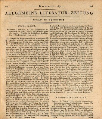 Allgemeine Literatur-Zeitung (Literarisches Zentralblatt für Deutschland) Montag 8. Juni 1795