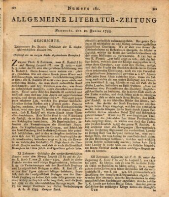 Allgemeine Literatur-Zeitung (Literarisches Zentralblatt für Deutschland) Mittwoch 10. Juni 1795