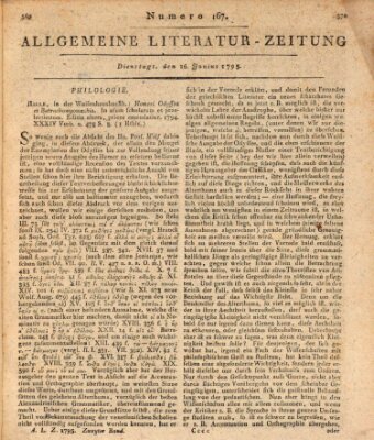 Allgemeine Literatur-Zeitung (Literarisches Zentralblatt für Deutschland) Dienstag 16. Juni 1795