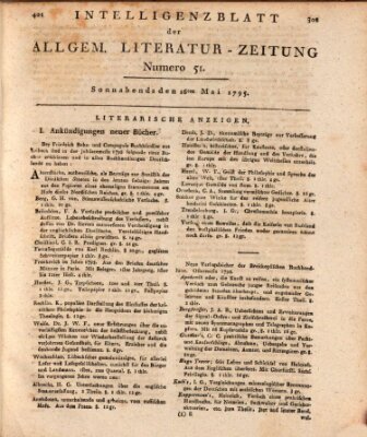 Allgemeine Literatur-Zeitung (Literarisches Zentralblatt für Deutschland) Samstag 16. Mai 1795