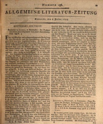 Allgemeine Literatur-Zeitung (Literarisches Zentralblatt für Deutschland) Mittwoch 8. Juli 1795