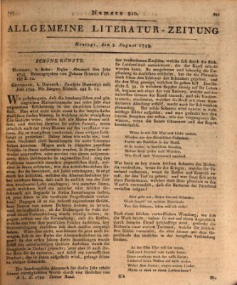 Allgemeine Literatur-Zeitung (Literarisches Zentralblatt für Deutschland) Montag 3. August 1795