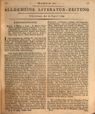 Allgemeine Literatur-Zeitung (Literarisches Zentralblatt für Deutschland) Donnerstag 20. August 1795