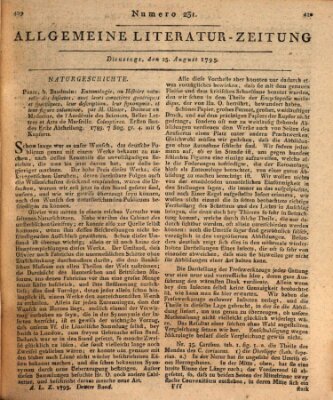 Allgemeine Literatur-Zeitung (Literarisches Zentralblatt für Deutschland) Dienstag 25. August 1795