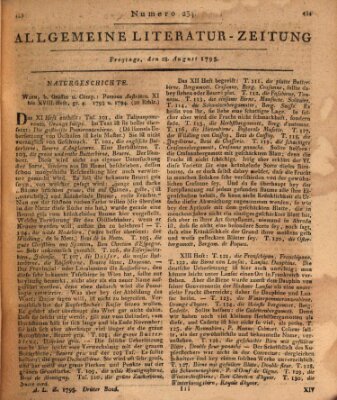 Allgemeine Literatur-Zeitung (Literarisches Zentralblatt für Deutschland) Freitag 28. August 1795