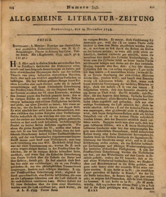 Allgemeine Literatur-Zeitung (Literarisches Zentralblatt für Deutschland) Donnerstag 24. Dezember 1795