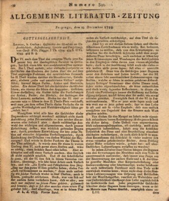 Allgemeine Literatur-Zeitung (Literarisches Zentralblatt für Deutschland) Freitag 25. Dezember 1795