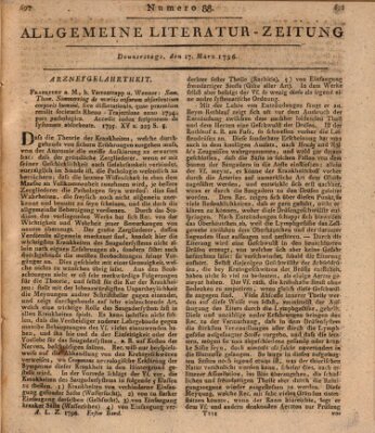 Allgemeine Literatur-Zeitung (Literarisches Zentralblatt für Deutschland) Donnerstag 17. März 1796