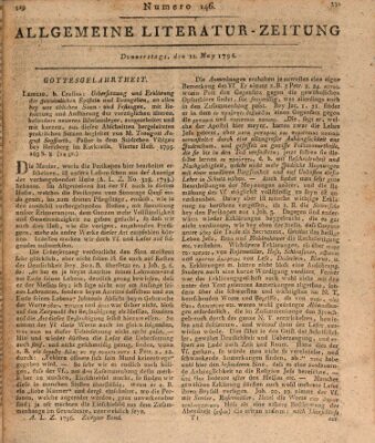 Allgemeine Literatur-Zeitung (Literarisches Zentralblatt für Deutschland) Donnerstag 12. Mai 1796