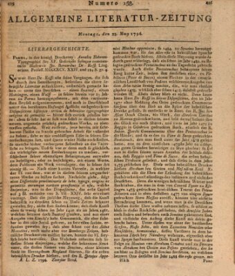 Allgemeine Literatur-Zeitung (Literarisches Zentralblatt für Deutschland) Montag 23. Mai 1796