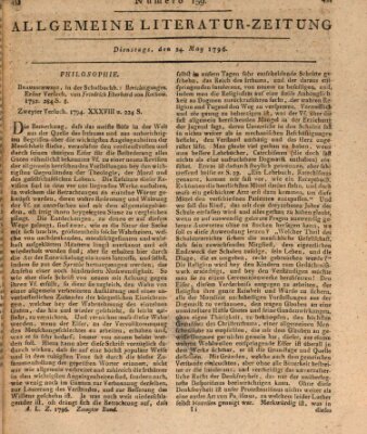 Allgemeine Literatur-Zeitung (Literarisches Zentralblatt für Deutschland) Dienstag 24. Mai 1796