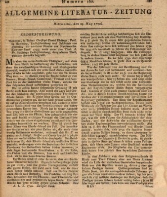 Allgemeine Literatur-Zeitung (Literarisches Zentralblatt für Deutschland) Mittwoch 25. Mai 1796