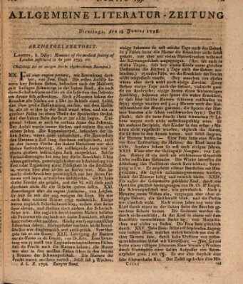Allgemeine Literatur-Zeitung (Literarisches Zentralblatt für Deutschland) Dienstag 28. Juni 1796