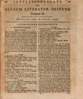 Allgemeine Literatur-Zeitung (Literarisches Zentralblatt für Deutschland) Mittwoch 1. Juni 1796