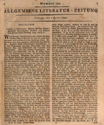 Allgemeine Literatur-Zeitung (Literarisches Zentralblatt für Deutschland) Freitag 1. Juli 1796