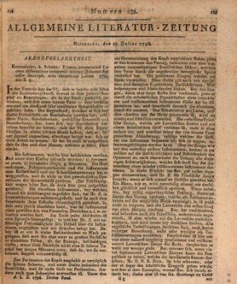 Allgemeine Literatur-Zeitung (Literarisches Zentralblatt für Deutschland) Mittwoch 27. Juli 1796