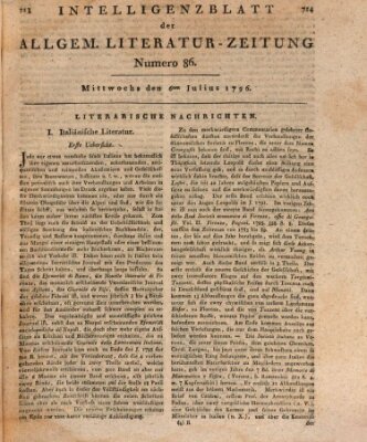 Allgemeine Literatur-Zeitung (Literarisches Zentralblatt für Deutschland) Mittwoch 6. Juli 1796