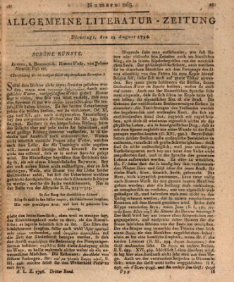 Allgemeine Literatur-Zeitung (Literarisches Zentralblatt für Deutschland) Dienstag 23. August 1796