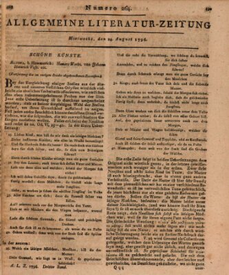 Allgemeine Literatur-Zeitung (Literarisches Zentralblatt für Deutschland) Mittwoch 24. August 1796