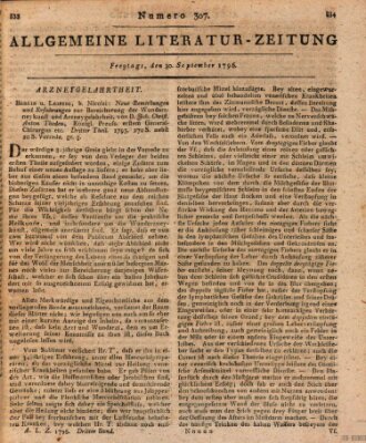 Allgemeine Literatur-Zeitung (Literarisches Zentralblatt für Deutschland) Freitag 30. September 1796