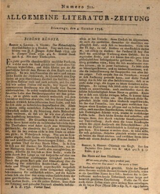 Allgemeine Literatur-Zeitung (Literarisches Zentralblatt für Deutschland) Dienstag 4. Oktober 1796