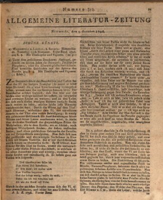 Allgemeine Literatur-Zeitung (Literarisches Zentralblatt für Deutschland) Mittwoch 5. Oktober 1796