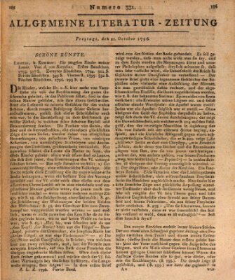 Allgemeine Literatur-Zeitung (Literarisches Zentralblatt für Deutschland) Freitag 21. Oktober 1796