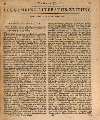 Allgemeine Literatur-Zeitung (Literarisches Zentralblatt für Deutschland) Samstag 22. Oktober 1796