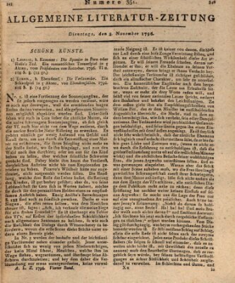 Allgemeine Literatur-Zeitung (Literarisches Zentralblatt für Deutschland) Dienstag 8. November 1796