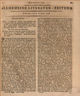 Allgemeine Literatur-Zeitung (Literarisches Zentralblatt für Deutschland) Dienstag 6. Dezember 1796