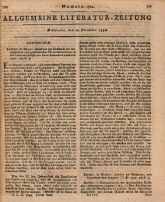 Allgemeine Literatur-Zeitung (Literarisches Zentralblatt für Deutschland) Mittwoch 28. Dezember 1796