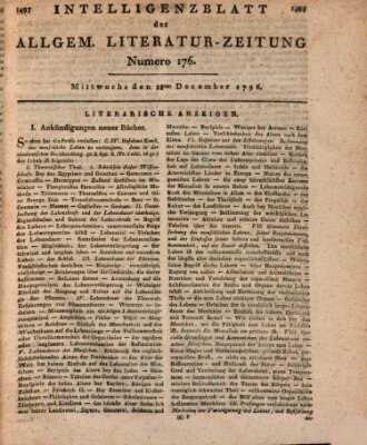 Allgemeine Literatur-Zeitung (Literarisches Zentralblatt für Deutschland) Mittwoch 28. Dezember 1796