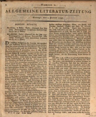 Allgemeine Literatur-Zeitung (Literarisches Zentralblatt für Deutschland) Montag 2. Januar 1797