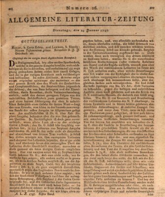 Allgemeine Literatur-Zeitung (Literarisches Zentralblatt für Deutschland) Dienstag 24. Januar 1797