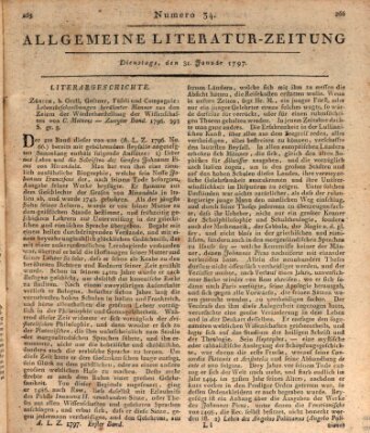 Allgemeine Literatur-Zeitung (Literarisches Zentralblatt für Deutschland) Dienstag 31. Januar 1797