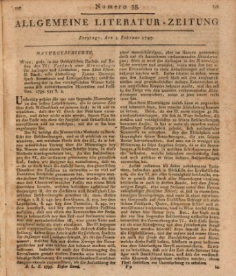 Allgemeine Literatur-Zeitung (Literarisches Zentralblatt für Deutschland) Freitag 3. Februar 1797