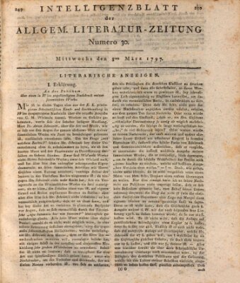 Allgemeine Literatur-Zeitung (Literarisches Zentralblatt für Deutschland) Mittwoch 8. März 1797