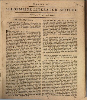 Allgemeine Literatur-Zeitung (Literarisches Zentralblatt für Deutschland) Montag 17. April 1797