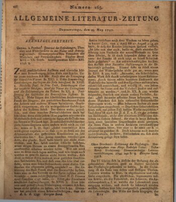 Allgemeine Literatur-Zeitung (Literarisches Zentralblatt für Deutschland) Donnerstag 25. Mai 1797