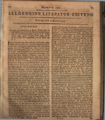 Allgemeine Literatur-Zeitung (Literarisches Zentralblatt für Deutschland) Montag 19. Juni 1797