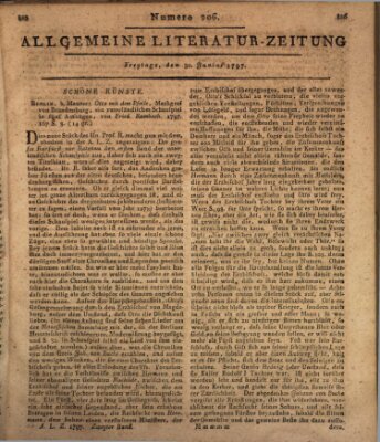 Allgemeine Literatur-Zeitung (Literarisches Zentralblatt für Deutschland) Freitag 30. Juni 1797