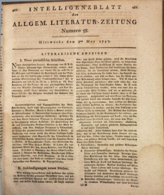 Allgemeine Literatur-Zeitung (Literarisches Zentralblatt für Deutschland) Mittwoch 3. Mai 1797