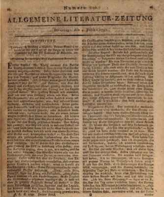 Allgemeine Literatur-Zeitung (Literarisches Zentralblatt für Deutschland) Dienstag 4. Juli 1797