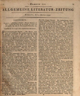 Allgemeine Literatur-Zeitung (Literarisches Zentralblatt für Deutschland) Mittwoch 5. Juli 1797