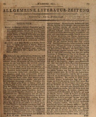 Allgemeine Literatur-Zeitung (Literarisches Zentralblatt für Deutschland) Donnerstag 13. Juli 1797