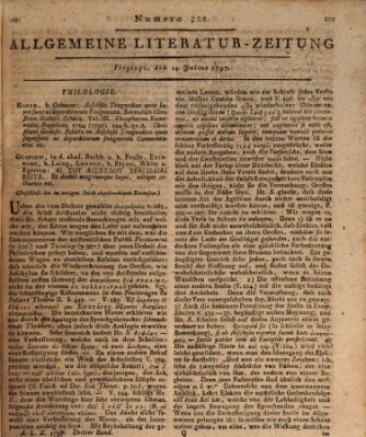 Allgemeine Literatur-Zeitung (Literarisches Zentralblatt für Deutschland) Freitag 14. Juli 1797