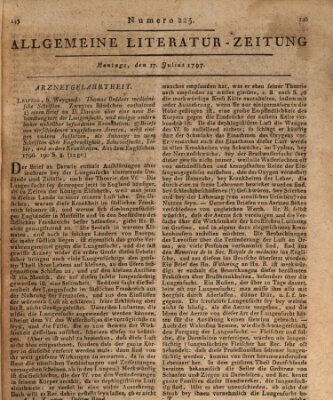 Allgemeine Literatur-Zeitung (Literarisches Zentralblatt für Deutschland) Montag 17. Juli 1797