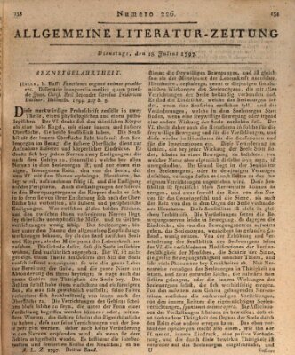 Allgemeine Literatur-Zeitung (Literarisches Zentralblatt für Deutschland) Dienstag 18. Juli 1797