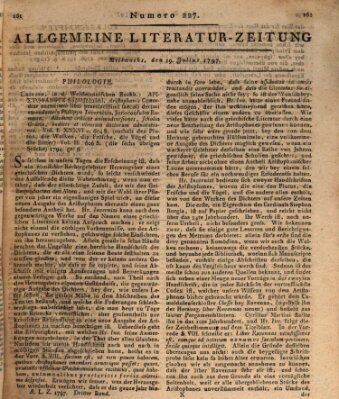 Allgemeine Literatur-Zeitung (Literarisches Zentralblatt für Deutschland) Mittwoch 19. Juli 1797