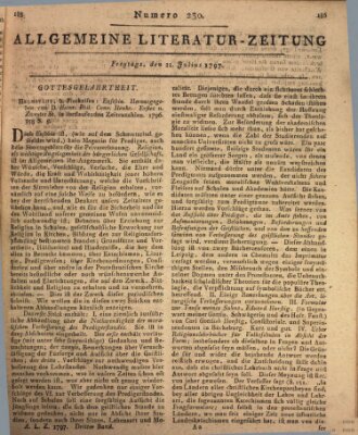 Allgemeine Literatur-Zeitung (Literarisches Zentralblatt für Deutschland) Freitag 21. Juli 1797